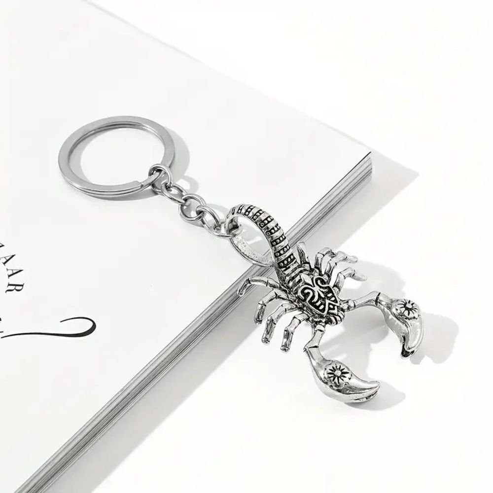 Scorpion Charm Stainless Steel Keychain Key Ring